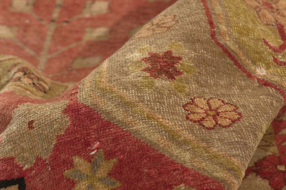 5 x 8 - Red Vintage Turkish Oushak Rug - 53044