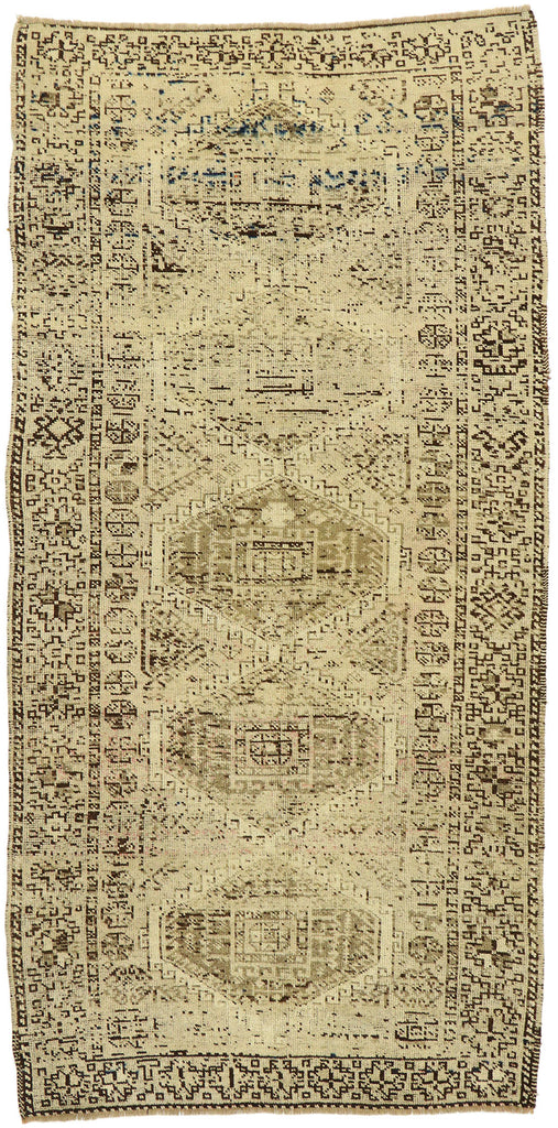 4 x 8 - Brown Vintage Persian Shiraz Rug - 53048