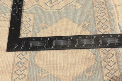 6 x 7 - Beige Vintage Turkish Oushak Rug - 53053