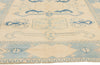 6 x 7 - Beige Vintage Turkish Oushak Rug - 53053