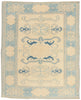 6 x 7 - Beige Vintage Turkish Oushak Rug - 53053