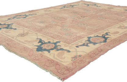 6 x 8 - Pink Vintage Turkish Oushak Rug - 53055