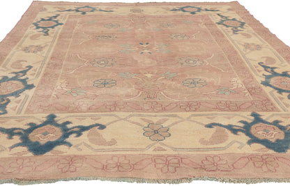 6 x 8 - Pink Vintage Turkish Oushak Rug - 53055