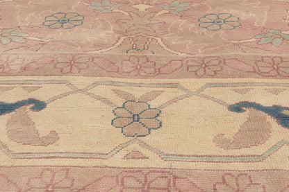 6 x 8 - Pink Vintage Turkish Oushak Rug - 53055