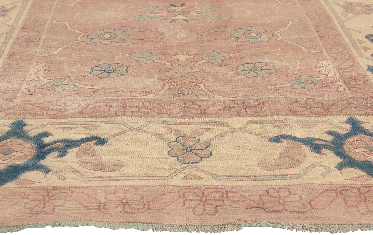 6 x 8 - Pink Vintage Turkish Oushak Rug - 53055