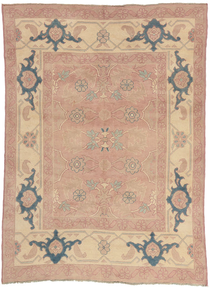 6 x 8 - Pink Vintage Turkish Oushak Rug - 53055
