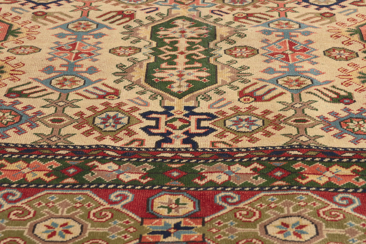 5 x 7 Beige Vintage Turkish Oushak Rug 53070