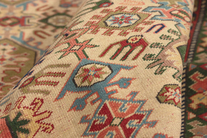 5 x 7 Beige Vintage Turkish Oushak Rug 53070