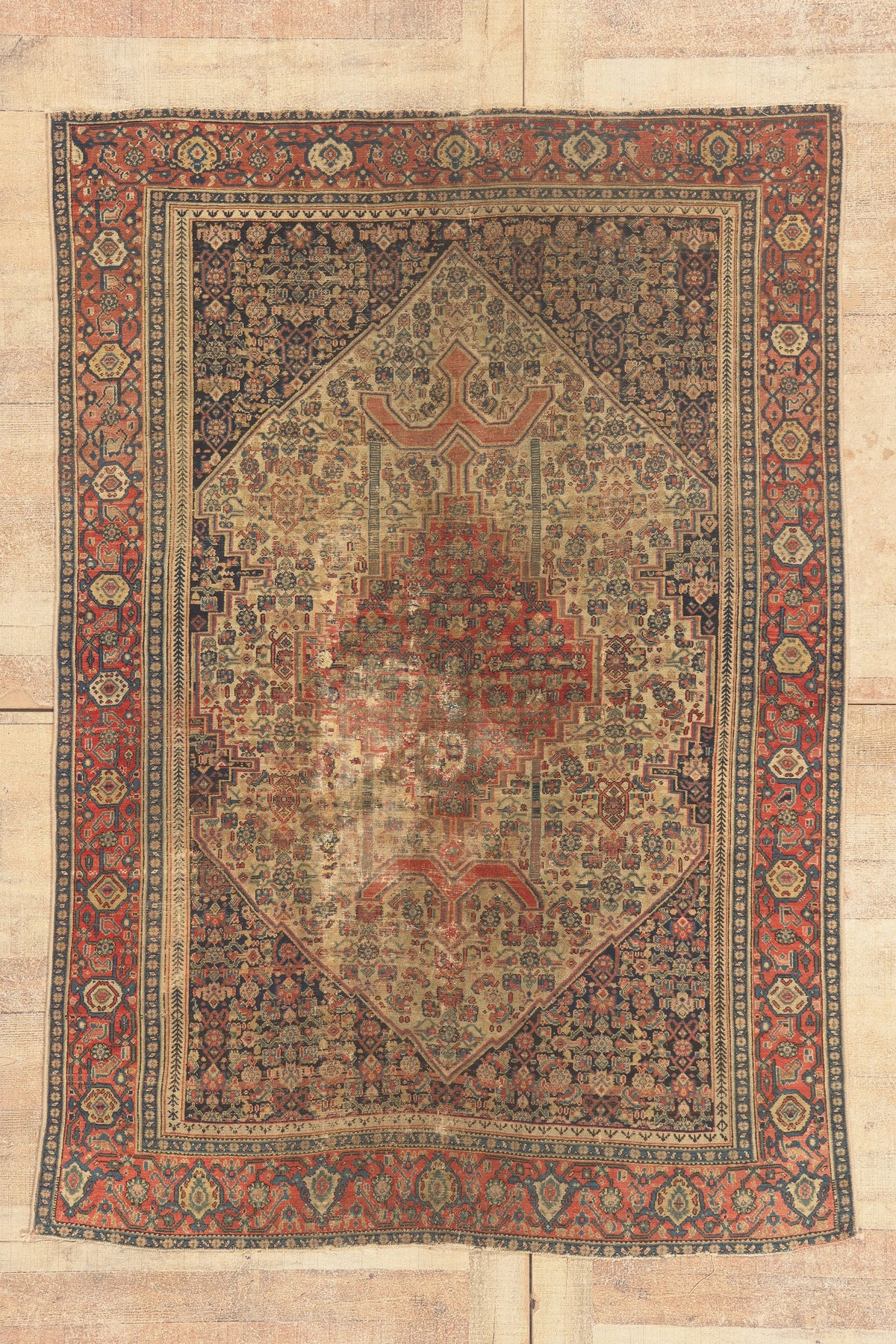 4 x 6 - Beige Antique Persian Malayer Rug - 53141