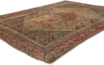 4 x 6 - Beige Antique Persian Malayer Rug - 53141