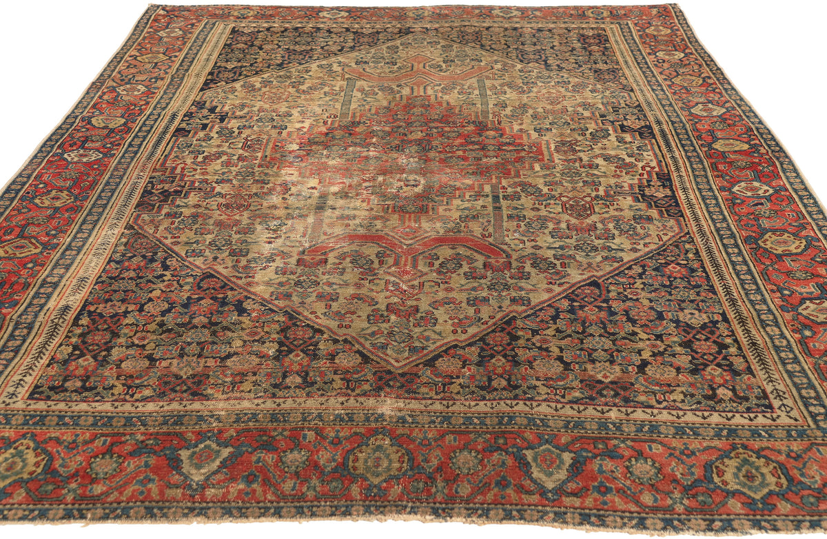 4 x 6 - Beige Antique Persian Malayer Rug - 53141