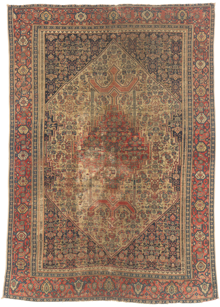 4 x 6 - Beige Antique Persian Malayer Rug - 53141