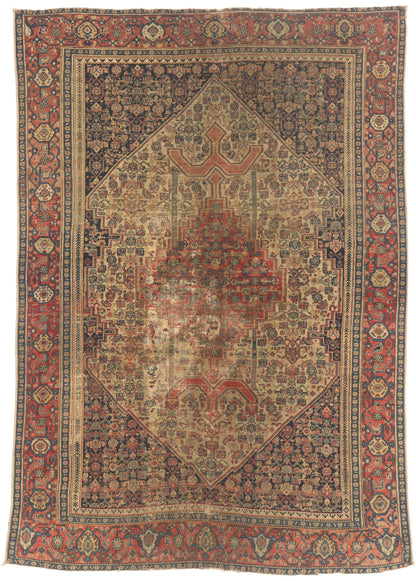 4 x 6 - Beige Antique Persian Malayer Rug - 53141