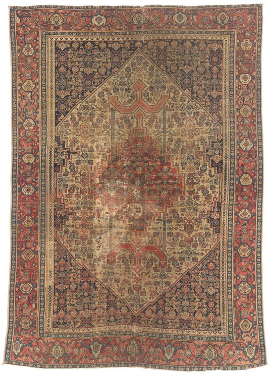 4 x 6 - Beige Antique Persian Malayer Rug - 53141