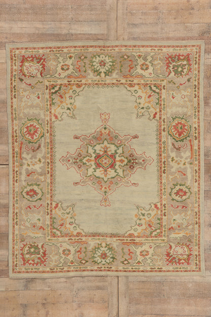 7 x 8 - Multicolor Turkish Oushak Rug - 53159