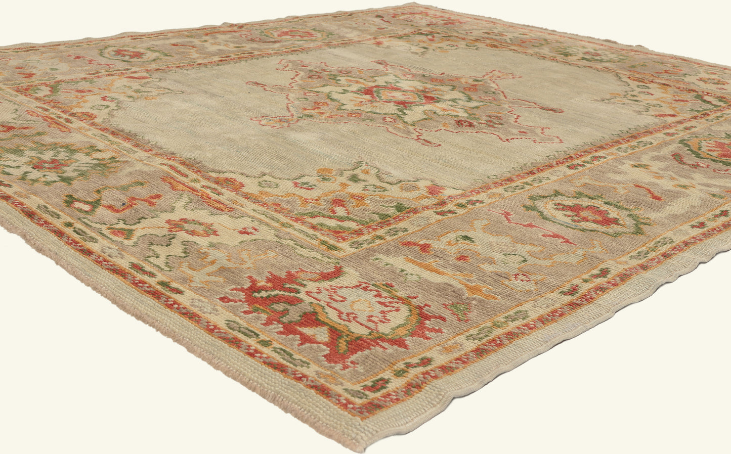 7 x 8 - Multicolor Turkish Oushak Rug - 53159