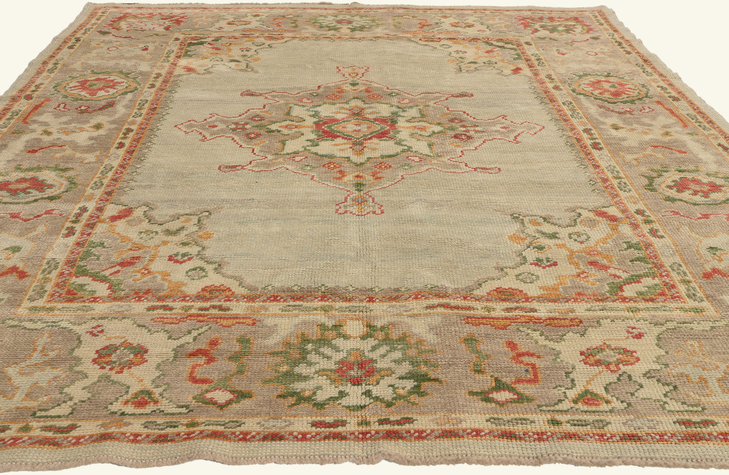 7 x 8 - Multicolor Turkish Oushak Rug - 53159