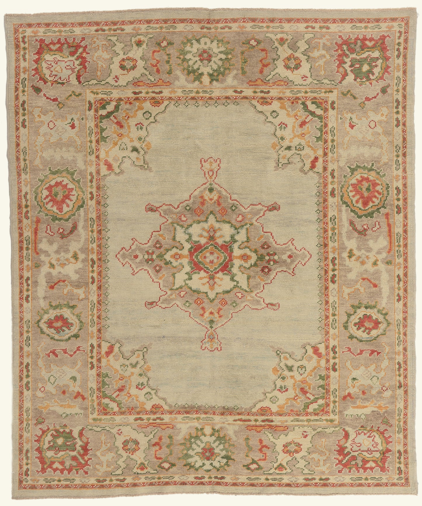 7 x 8 - Multicolor Turkish Oushak Rug - 53159