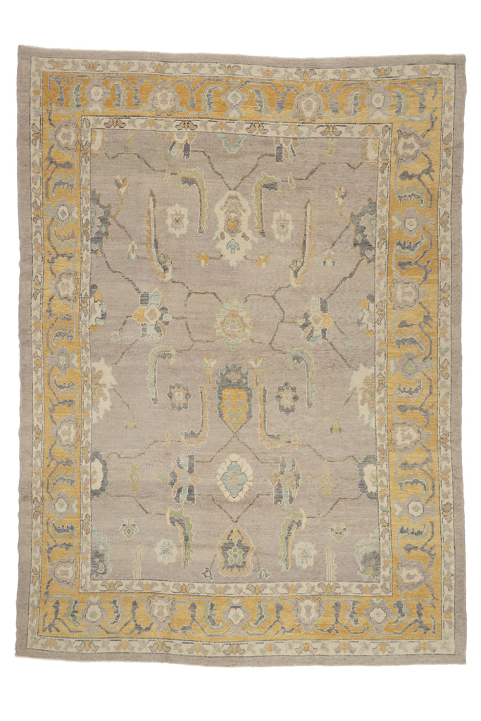 9 x 12 - Gray New Turkish Oushak Rug - 53206