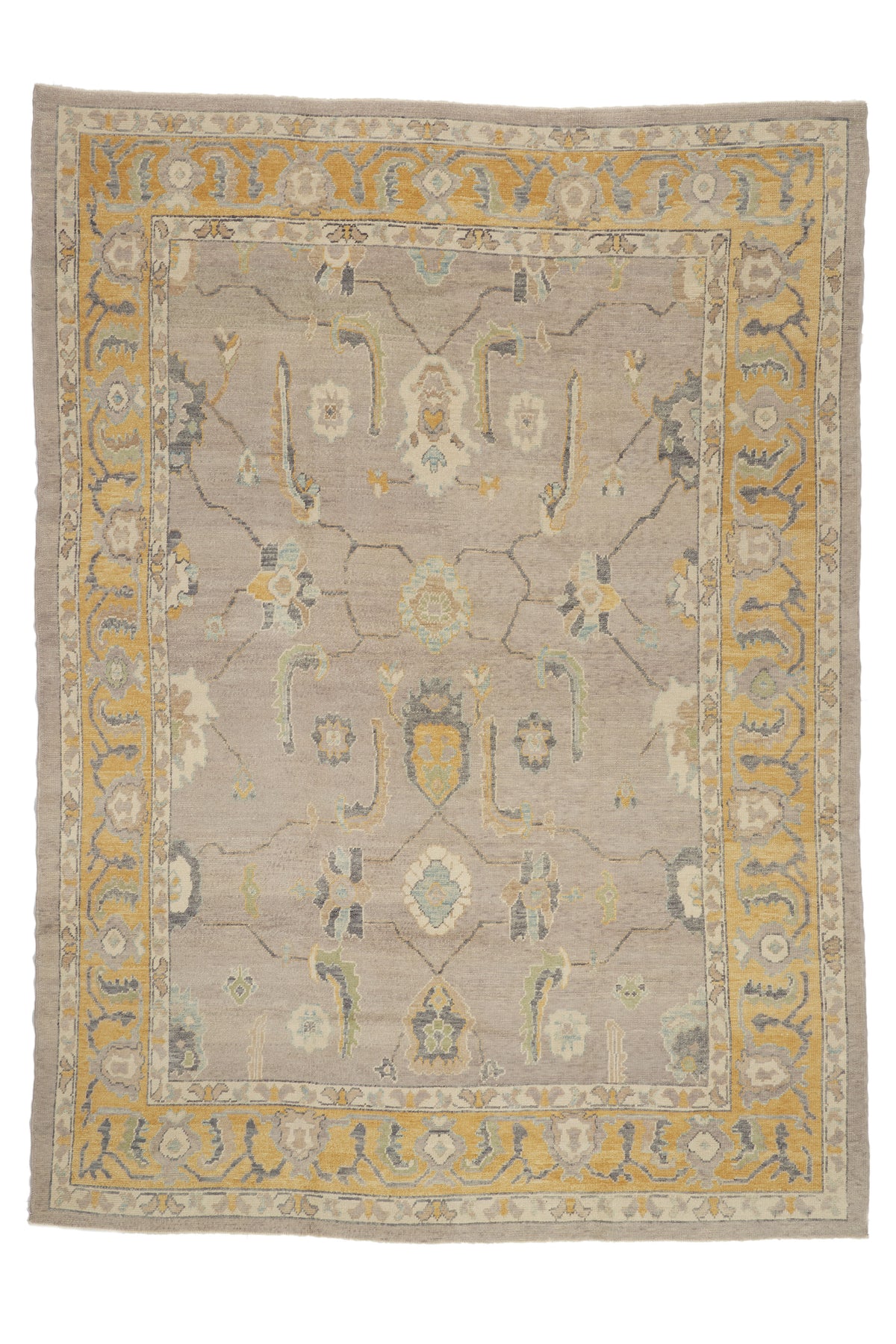 9 x 12 - Gray New Turkish Oushak Rug - 53206