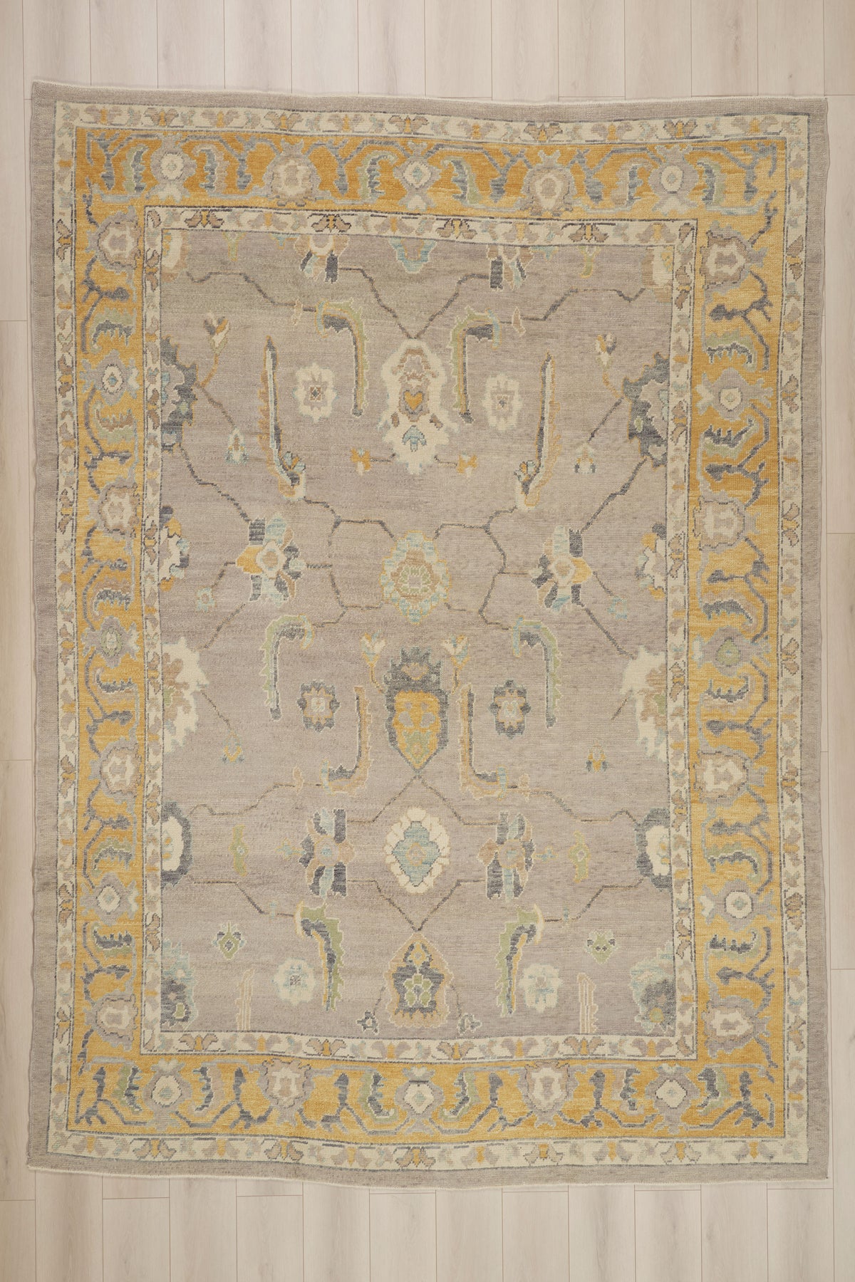 9 x 12 - Gray New Turkish Oushak Rug - 53206