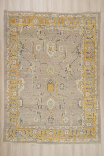 9 x 12 - Gray New Turkish Oushak Rug - 53206