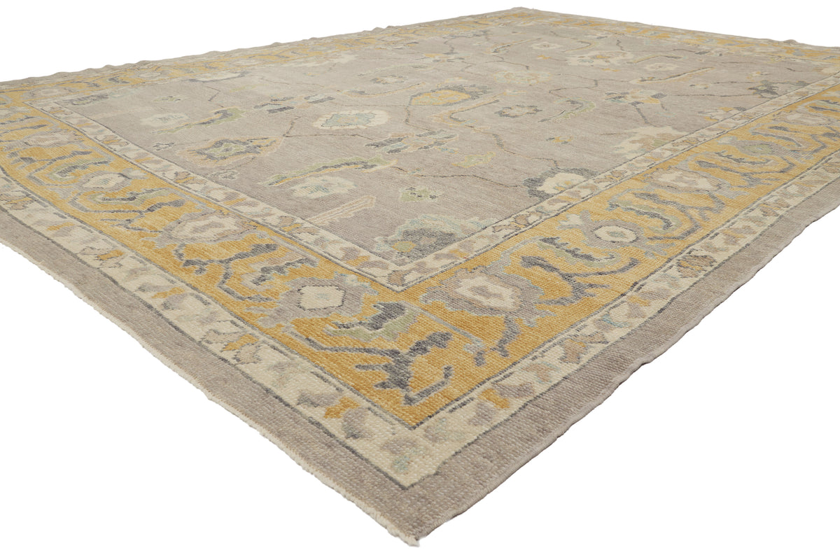 9 x 12 - Gray New Turkish Oushak Rug - 53206