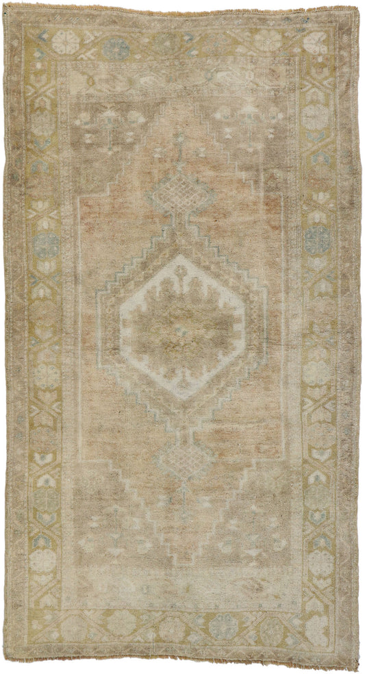 3 x 6 Vintage Turkish Oushak Rug 53210