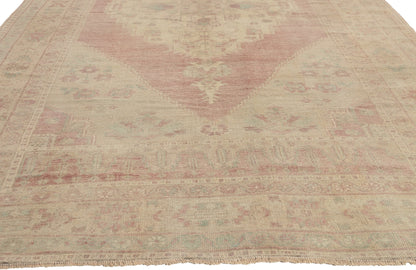 6 x 10 - Brown Vintage Turkish Oushak Rug - 53213