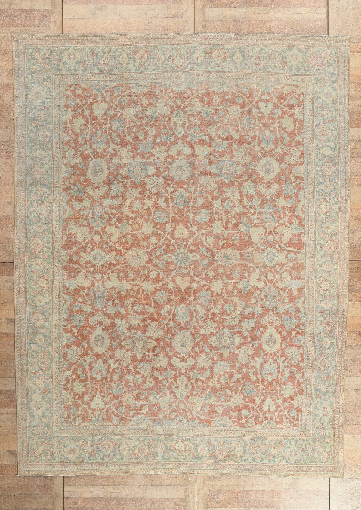 10 x 13 - Rust Antique Persian Mahal Rug - 53217