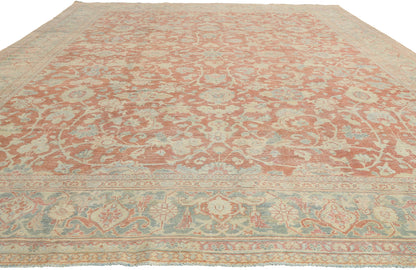 10 x 13 - Rust Antique Persian Mahal Rug - 53217