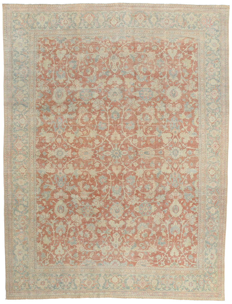 10 x 13 - Rust Antique Persian Mahal Rug - 53217