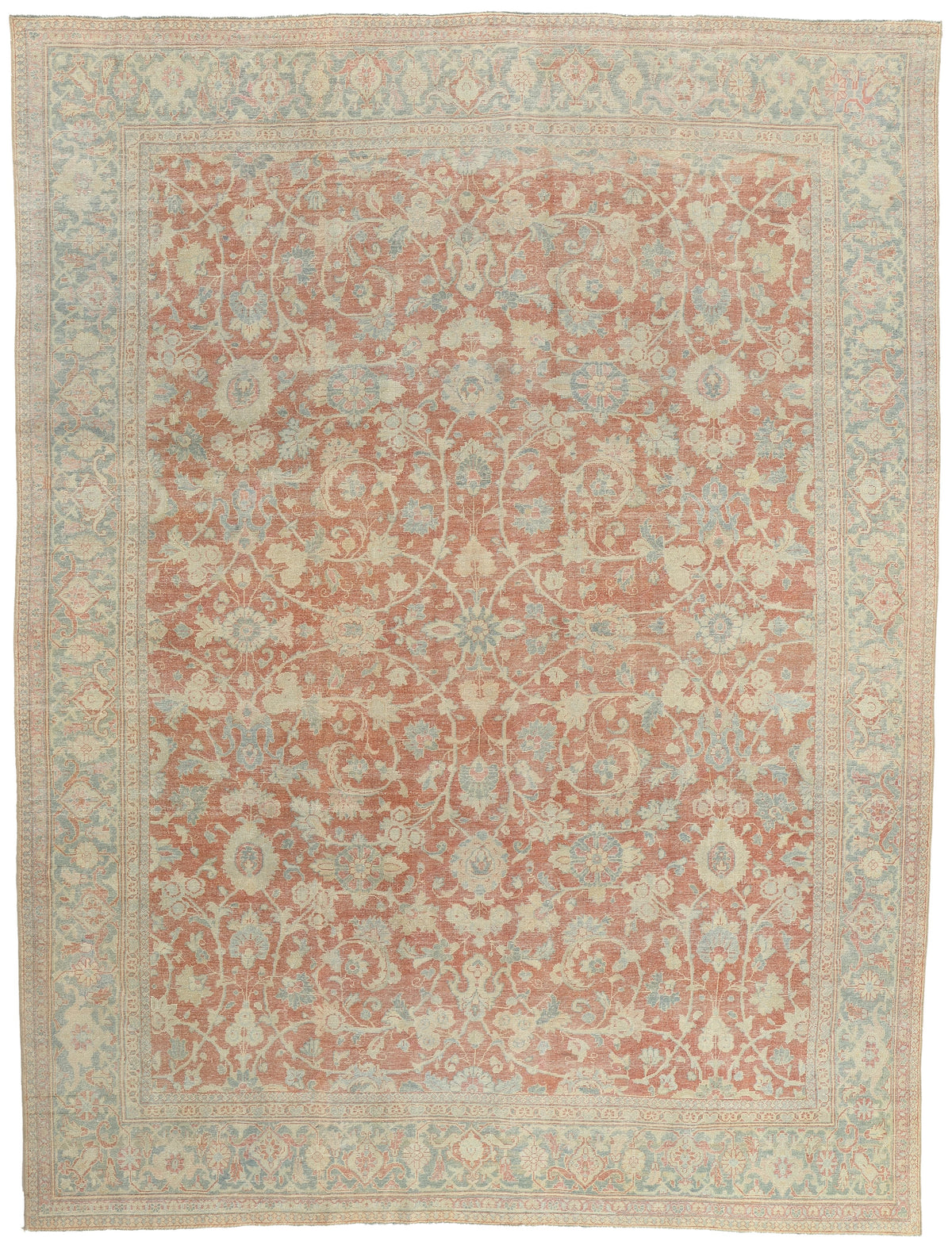 10 x 13 - Rust Antique Persian Mahal Rug - 53217