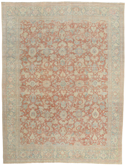 10 x 13 - Rust Antique Persian Mahal Rug - 53217