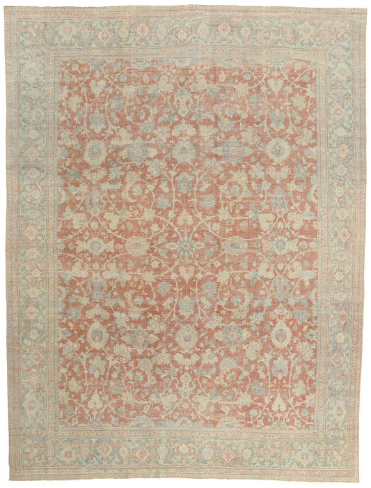 10 x 13 - Rust Antique Persian Mahal Rug - 53217