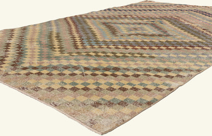 6 x 9 - Beige Vintage Turkish Sivas Rug - 53278