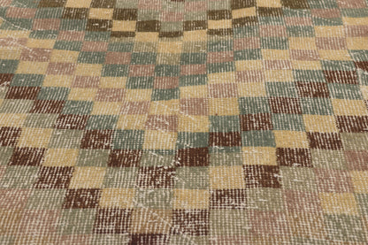 6 x 9 - Beige Vintage Turkish Sivas Rug - 53278