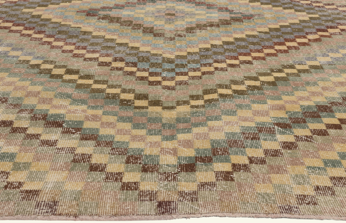 6 x 9 - Beige Vintage Turkish Sivas Rug - 53278