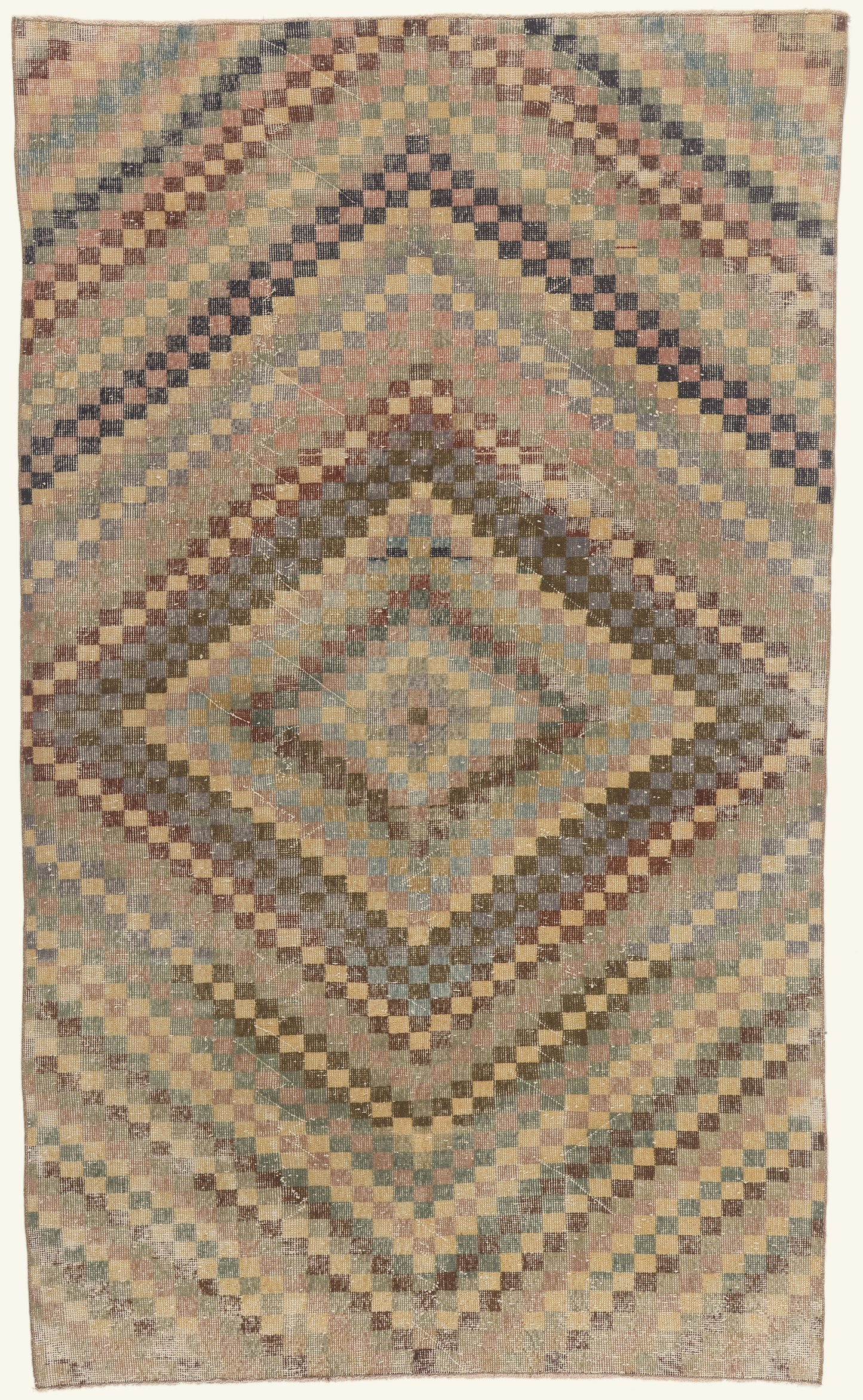 6 x 9 - Beige Vintage Turkish Sivas Rug - 53278