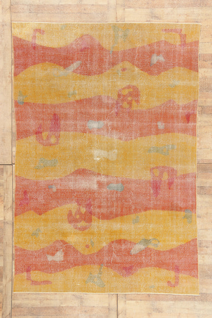 7 x 10 - Gold Vintage Turkish Sivas Rug - 53287