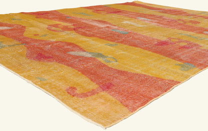 7 x 10 - Gold Vintage Turkish Sivas Rug - 53287