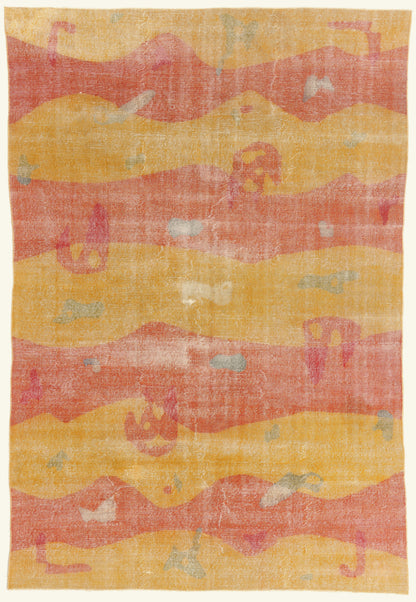 7 x 10 - Gold Vintage Turkish Sivas Rug - 53287