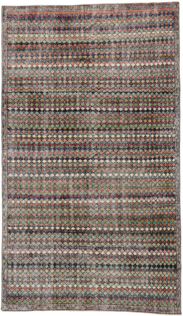 5 x 9 - Blue Vintage Turkish Sivas Rug - 53289