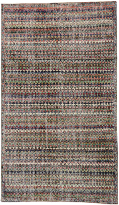 5 x 9 - Blue Vintage Turkish Sivas Rug - 53289
