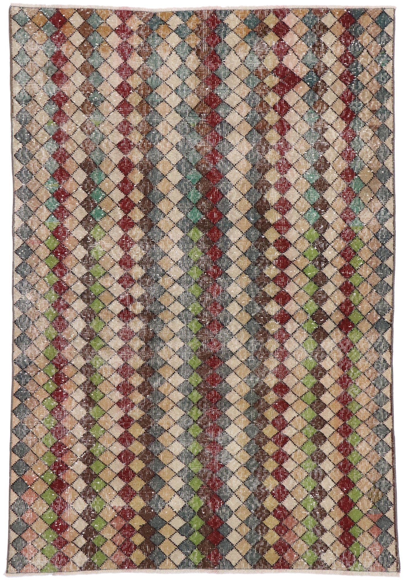4 x 6 Vintage Turkish Sivas Rug 53310