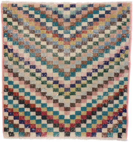 2 x 3 - Blue Vintage Turkish Sivas Rug - 53349