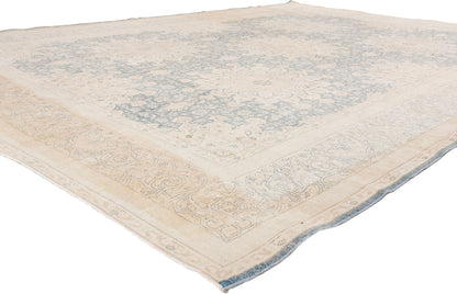 10 x 13 - Beige Vintage Persian Kerman Rug - 53393