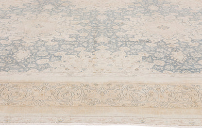 10 x 13 - Beige Vintage Persian Kerman Rug - 53393