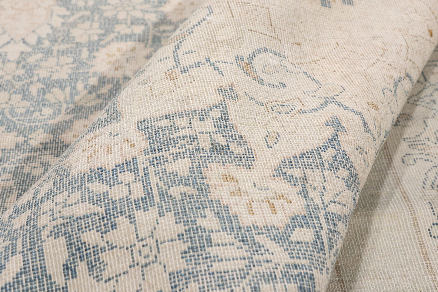 10 x 13 - Beige Vintage Persian Kerman Rug - 53393