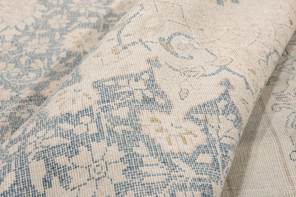 10 x 13 - Beige Vintage Persian Kerman Rug - 53393